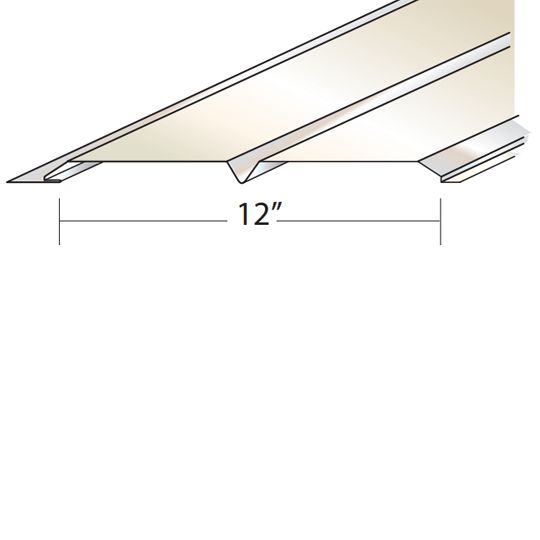 Quality Aluminum Products 12" (D6) Solid V-Panel Aluminum Soffit Herringbone