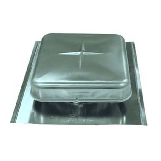 Air Vent Airhawk&reg; Galvanized Square High Collar Static Vent Mill Finish