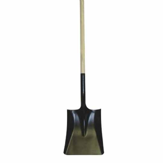 C&R Manufacturing Steel Square Shovel with Long Wood Handle