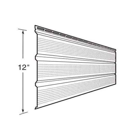 RMC/Homex 12" Universal Vinyl Full Vent Soffit White Birch