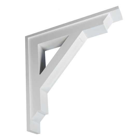 Fypon Molded Millwork 32" P x 32" H x 6" W Flat Smooth Bracket