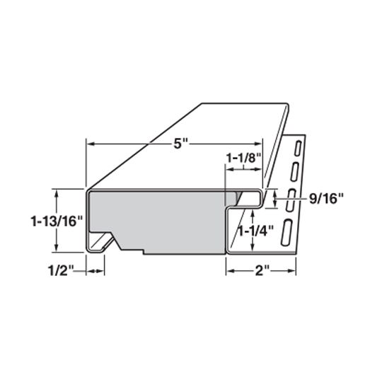 Mastic 5" Structure Corner Lineal with EPS Foam White