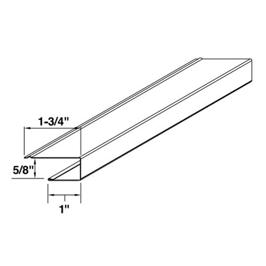 Mastic 5/8" Aluminum J-Channel with 1" Face Musket Brown