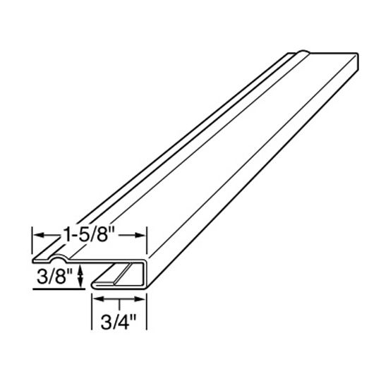 Mastic 3/8" x 3/4" Aluminum J-Channel with Face Mahogany