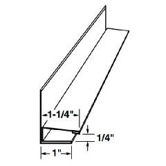 Mastic 3/8" x 1-1/4" Aluminum F-Channel with Face