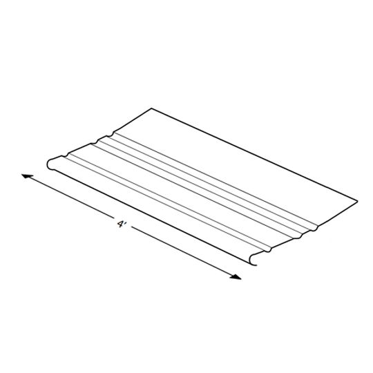 Alsco Metals Gutter Guard - Sold Individually 30deg; White