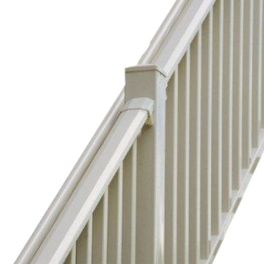 Poly Rail 4' x 36" TRX Vinyl Rail Section - Stair Gloss White