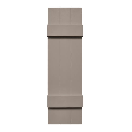 Mid-America Siding Components 10-1/2" x 47" J3 Board-N-Batten Specialty Three-Board Joined Shutter Black