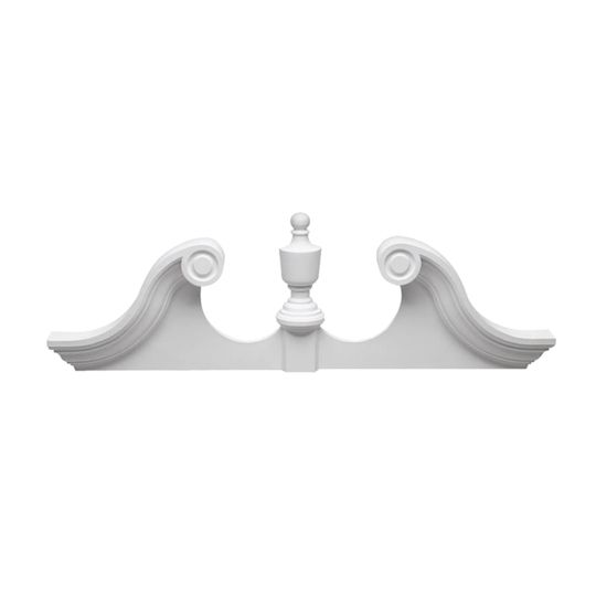 Fypon Molded Millwork 73-1/2" x 21-1/2" x 5-1/2" Rams Head Pediment