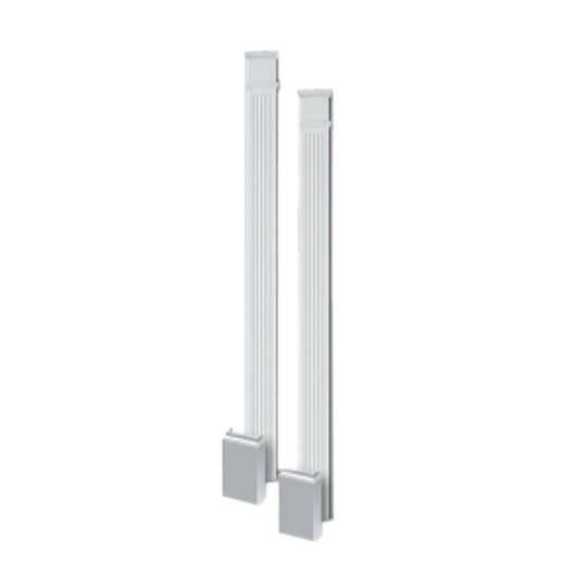 Fypon Molded Millwork 5-1/4" x 82" Fluted Pilaster with Two-Piece Adjustable Plinth