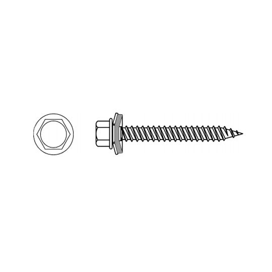 Metal Sales #10 x 1" WoodGrip&trade; Screws - Bag of 250 Black