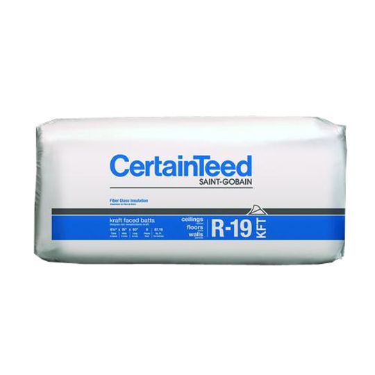 Certainteed - Insulation 6-1/4" x 15" x 93" R-19 Kraft Faced Batts - 87.19 Sq. Ft. per Bag