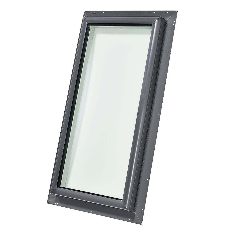 Velux 22-1/2" x 22-1/2" Fixed Self-Flashed Skylight with Aluminum Cladding & Tempered Low-E3 Glass White