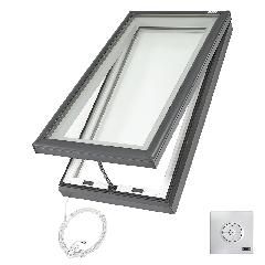 Velux Electric "Fresh Air" Curb-Mounted Skylight with Aluminum Cladding...