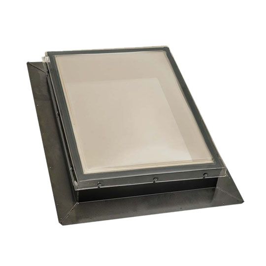 Kennedy Skylights 22-1/2" x 46-1/2" Self-Flashing Aluminum Polycarbonate Skylight with 4" Curb & Styrofoam Liner