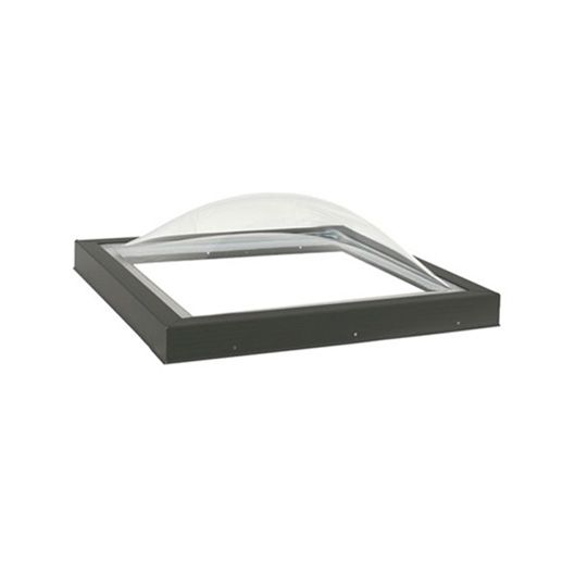 Velux 51-1/2" x 51-1/2" Commercial Fixed Curb-Mounted Skylight with Aluminum Cladding & Clear Over Clear Glass White