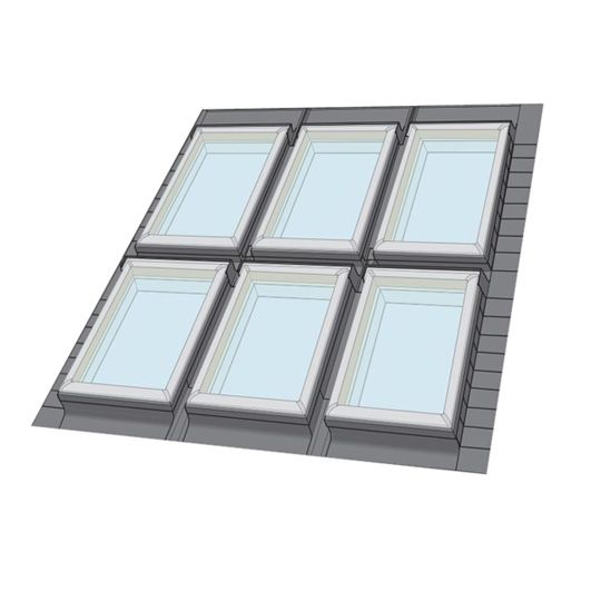 Velux 4 by 1 C06 Combi Flashing Kit for C01, C04 & C06 Deck-Mounted Skylight