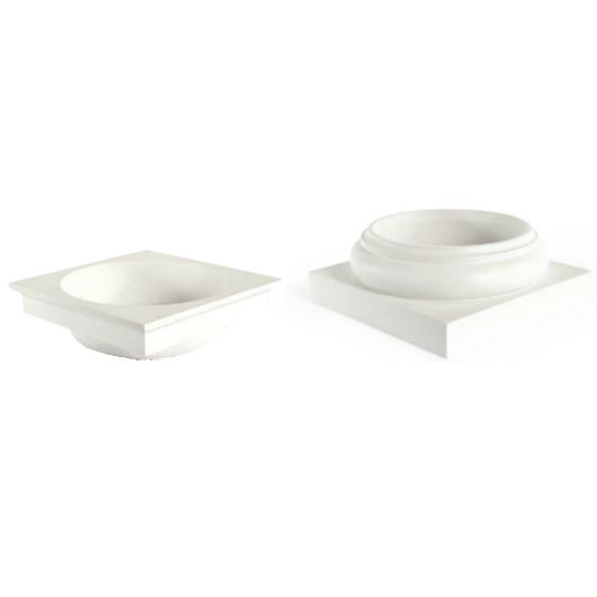 AFCO Industries 6" Round Poly Tuscan Capital & Base