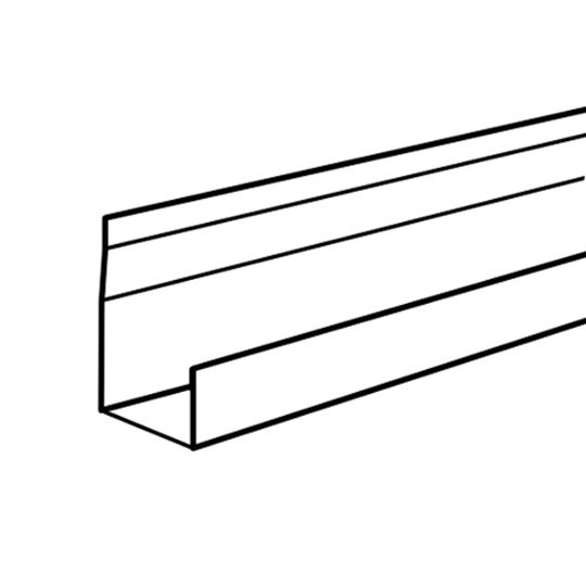 Alsco Metals 3/4" Aluminum Wide Face J-Channel for Vinyl White