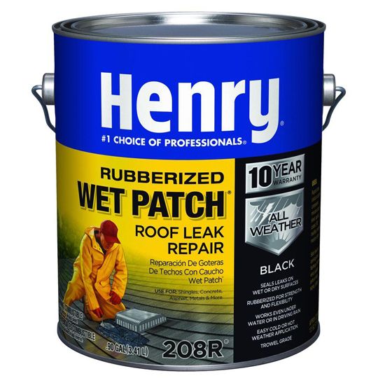 Henry Company 208R Rubberized Wet Patch Roof Leak Repair - 1 Gallon Can Black