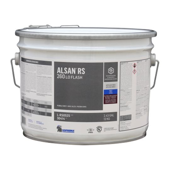 Soprema ALSAN&reg; RS 260 LO Flash - Summer Grade 12.5 kg Pail Traffic White