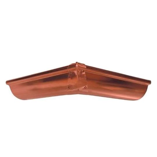 Berger Building Products 6" Half Round Outside Copper 45&deg; Bay Strip Miter