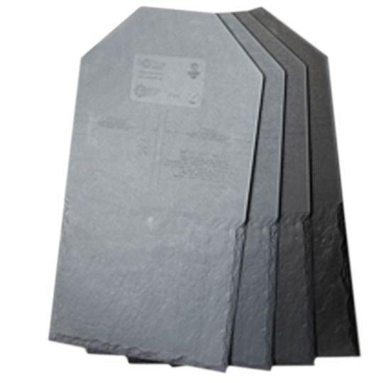 EcoStar 10" Majestic Slate&trade; Traditional Polymeric Tiles - Class A Smoke Grey