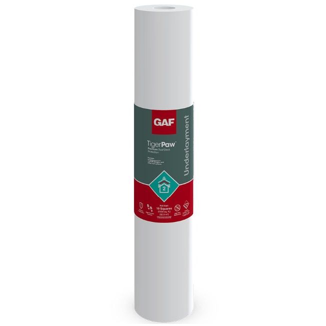 GAF 4' x 250' Tiger Paw&trade; Premium Roof Deck Protection 10 SQ. Roll