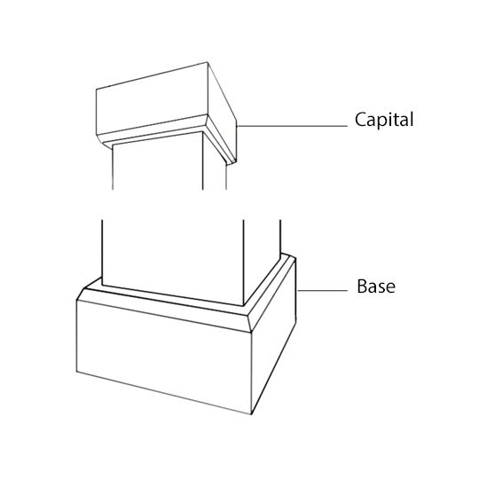 AFCO Industries 6" Empire Split Capital & Base White