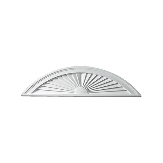 Fypon Molded Millwork 48" x 13" Segment Sunburst Pediment