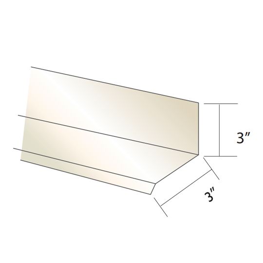 Quality Aluminum Products 3" x 3" Aluminum Wall Flashing Black