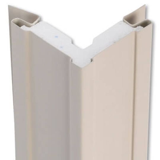 Mastic 5-1/2" Traditional Outside Vinyl Corner Post with Foam Insert Pebblestone Clay