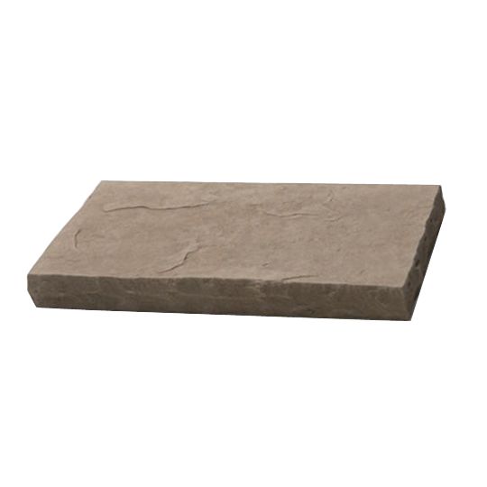 Cultured Stone 10" x 20" Flat Textured Capstone Grey