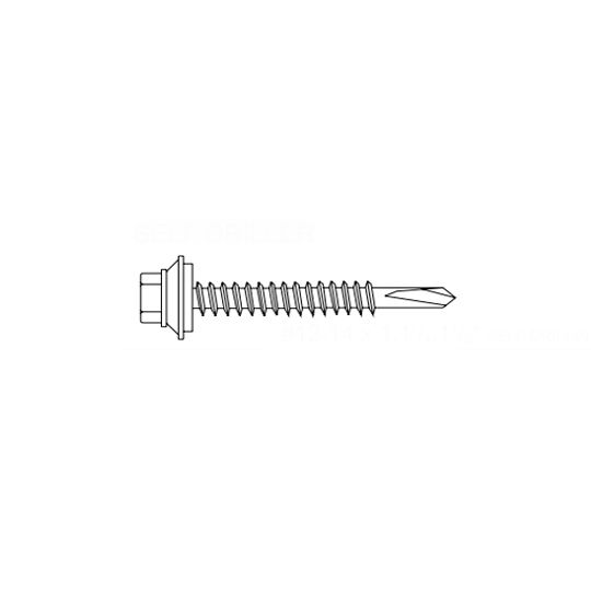 Metal Sales #12-14 x 1" Self Drilling Screws - Bag of 250 Black