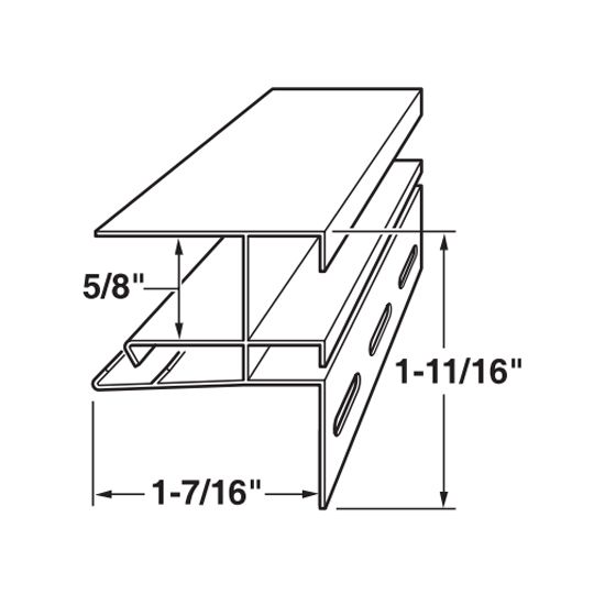 Mastic Structure Snap-In Crown Mount with J-Channel White