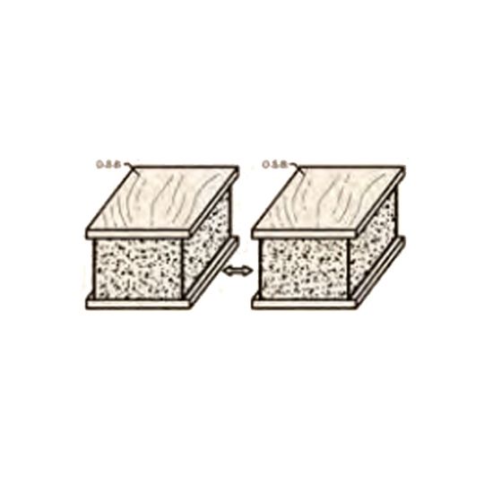 Elite Aluminum 3" x 4' x 14' 0.024" EPS Panel with Fan Beam Center - Sold per Sq. Ft. Clay/White