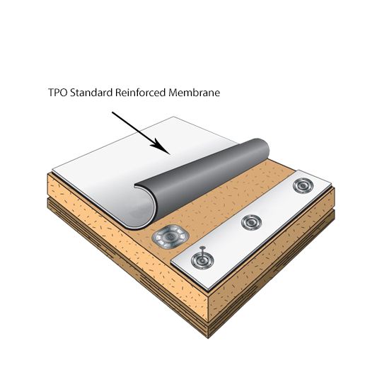 WeatherBond 60 mil 10' x 100' TPO Standard Reinforced Membrane Tan