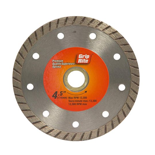 Grip-Rite 4-1/2" Premium Turbo Rim Diamond Blade