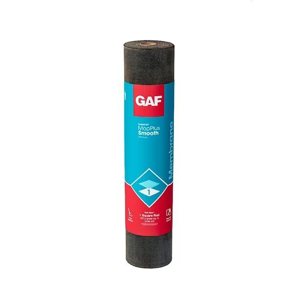 GAF 0.12" 39-5/8" x 32.56' RUBEROID&reg; Mop Plus Smooth Membrane 1 SQ. Roll