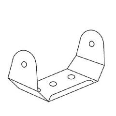 Mastic Downspout Clip for 3" x 4" Downspout