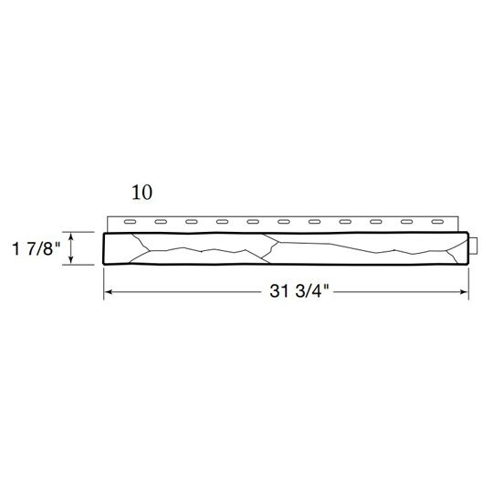 Nailite (Exteria) Premium Stacked Stone Ledge Trim Granite