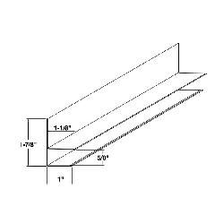 Mastic 5/8" Aluminum F-Channel with 1" Face