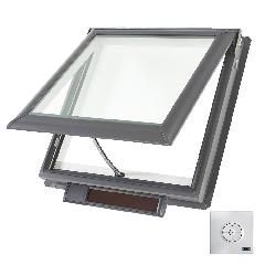 Velux Solar Powered "Fresh Air" Deck-Mounted Skylight with Aluminum...