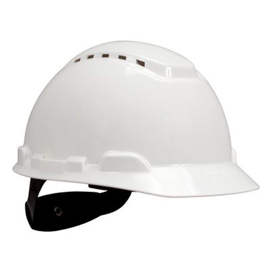 3M Vented Hard Hat with 4-Point Ratchet Suspension & Uvicator&trade; Sensor White