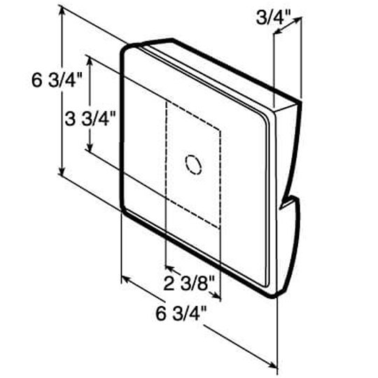 Mastic Square Surface Mount for Dutch Lap Siding Deep Granite