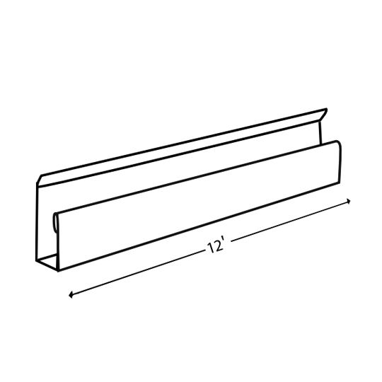 Alsco Metals 3/8" Aluminum J-Channel for T4/Q4 Soffit Black