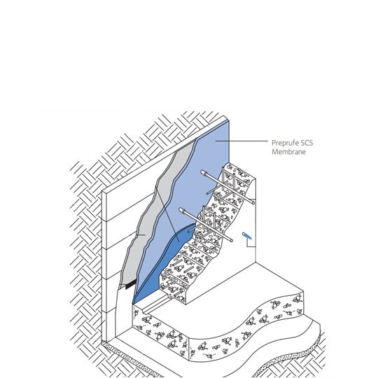 GCP Applied Technologies 3-1/4' x 100' Preprufe&reg; SCS Membrane