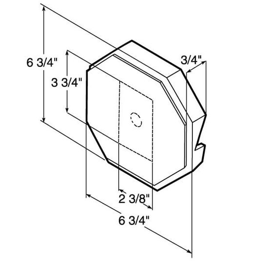 Mastic Octagon Surface Mount for Dutch Lap Siding Pebblestone Clay