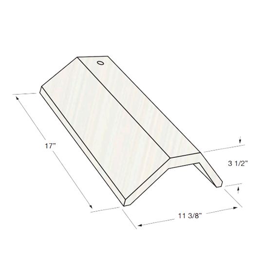 Eagle Roofing Products 11-3/8" x 17" Bel Air 3-Sided Ridge Tile Sun Valley