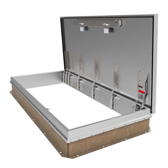 Babcock-Davis Hatchways 30" x 54" Galvanneal Steel Single Wall Roof Hatch